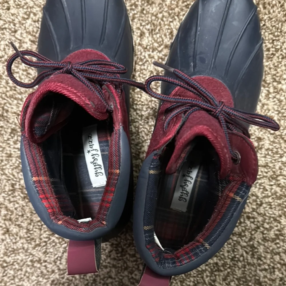 Women’s Navy and Burgundy Boots